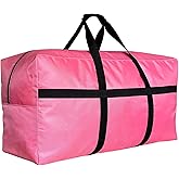 HaoHakka Extra Large Storage Duffle Bag for Travel, Big Foldable XL Duffle Bag for Traveling - Pink