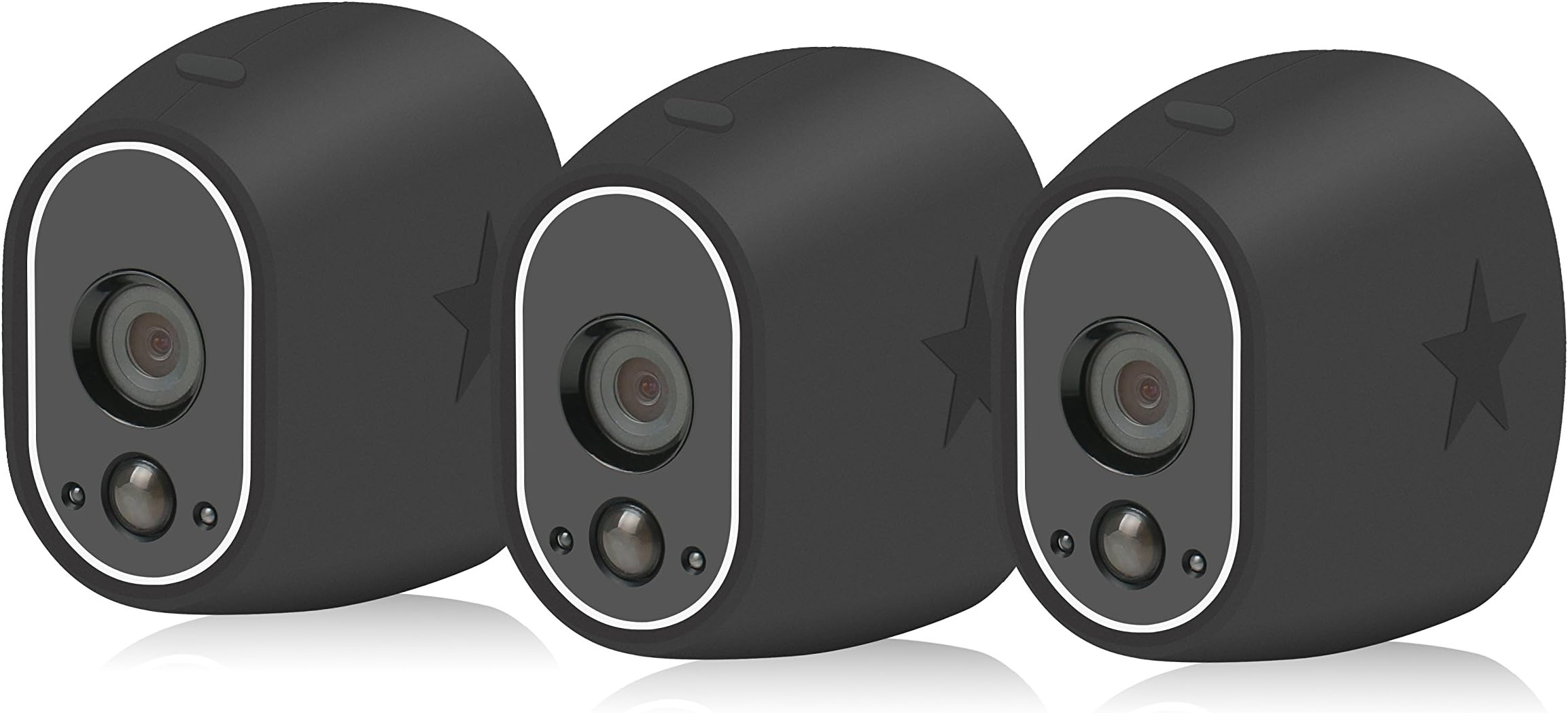 CAVN 3 Pcs Compatible with Arlo Skins [Magnetic Mount Hole Upgraded] More Flexible to Adjust Angles Protective Silicone Case Skins for Security Wire-Free Cameras