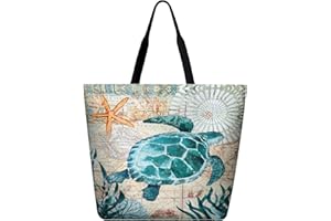 DOFOWORK Beach Bags for Women - Large Beach Tote with Beautiful Pattern, Beach Bag Tote Reusable Grocery Bags Shoulder Bag