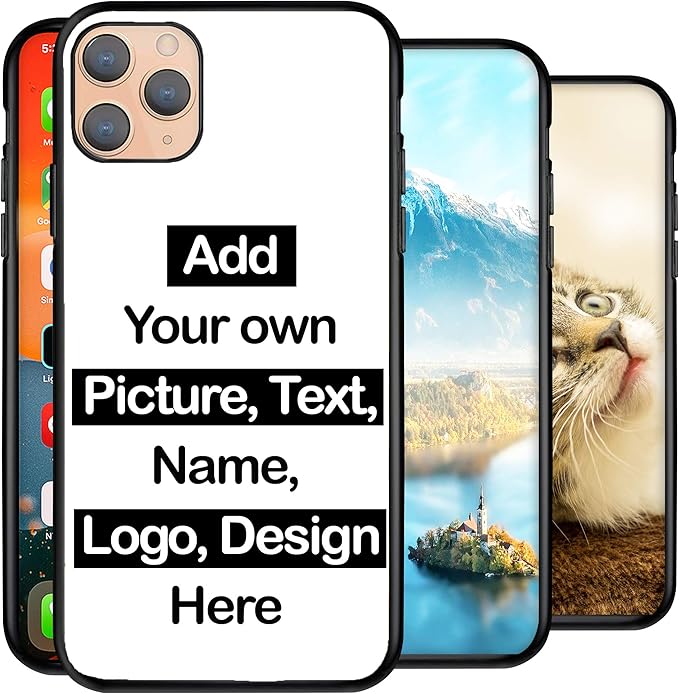 Personalised Phone Case for iPhone 11, Add Your Text, Picture, Designs