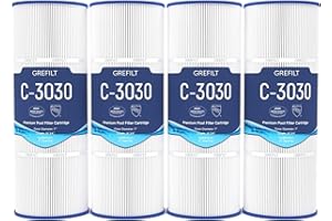 Grefilt C3030 Pool Filter Cartridges Replacement for Hayward SwimClear C3030, C3020, C3025, Replace Hayward CX580XRE, Pleatco PA81, Unicel C-7483, 325 sq.ft, 4-Pack