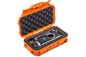 Evergreen 56 Waterproof Dry Box Protective Case with Pick & Pluck Foam - Travel Safe/Mil Spec/USA Made - for Cameras, Phones, Camping, Fishing, Hiking, Water Sports, Knives, Survival (Orange)