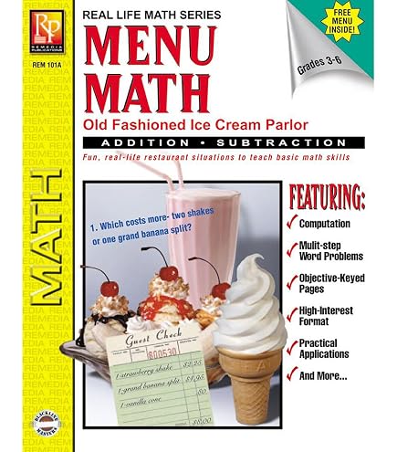 Remedia Publications REM109A Market Math For Beginners Book, Grade...