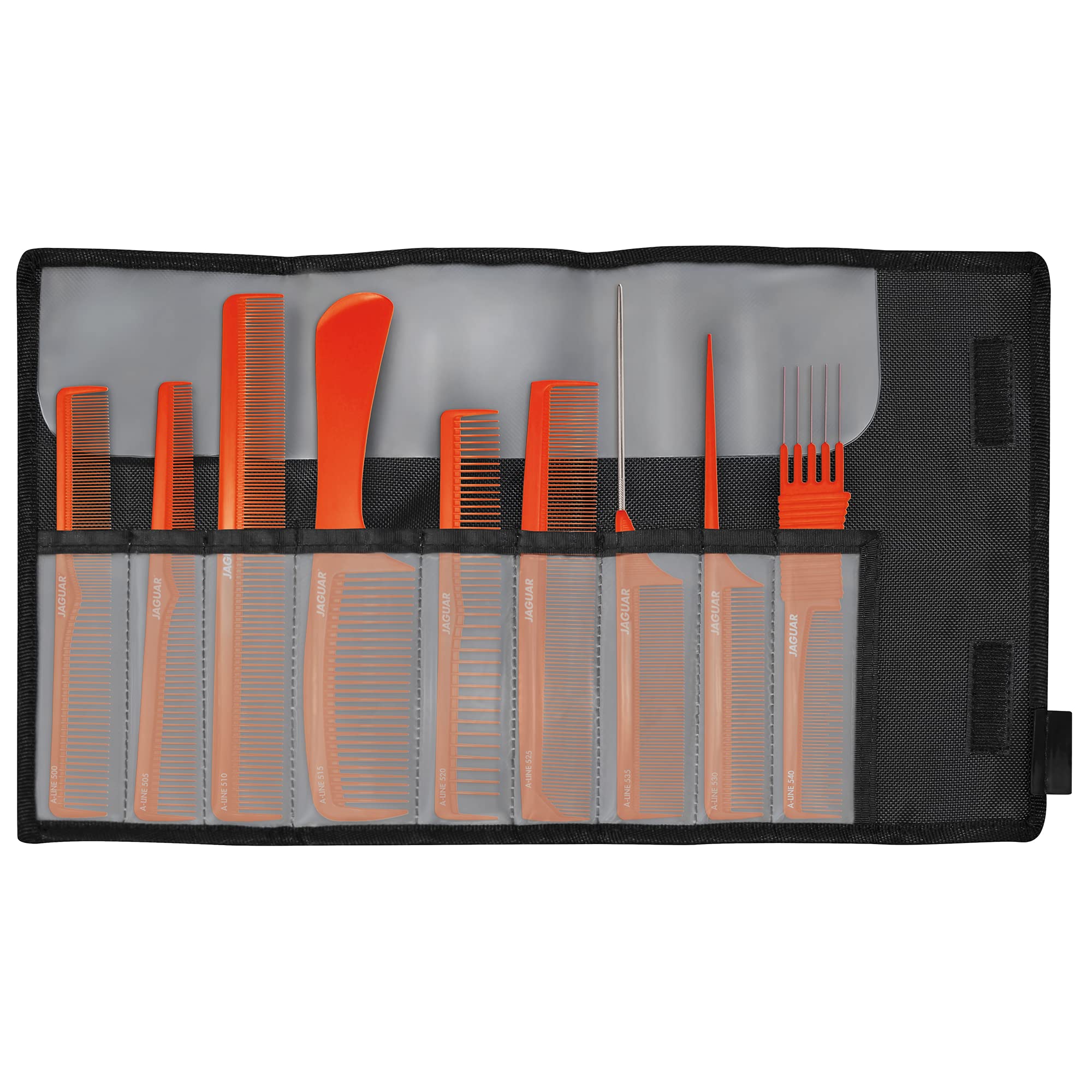 Jaguar A-Line Hair Comb 9-Pieces Set, Orange, 0.19 kg, 4030363122190