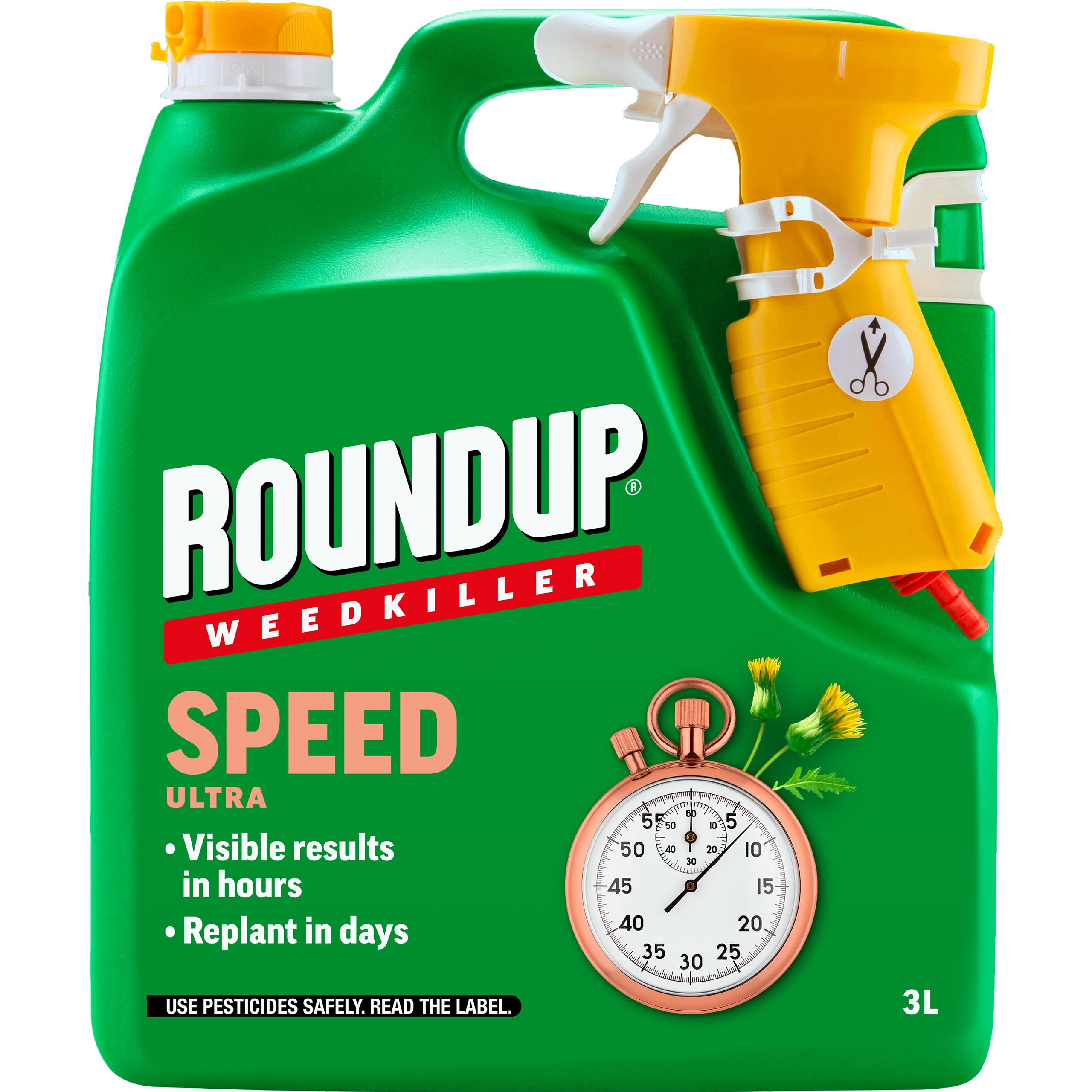 Roundup Speed Ultra (Glyphosate Free), Weedkiller, Manual Spray - 3 Litre