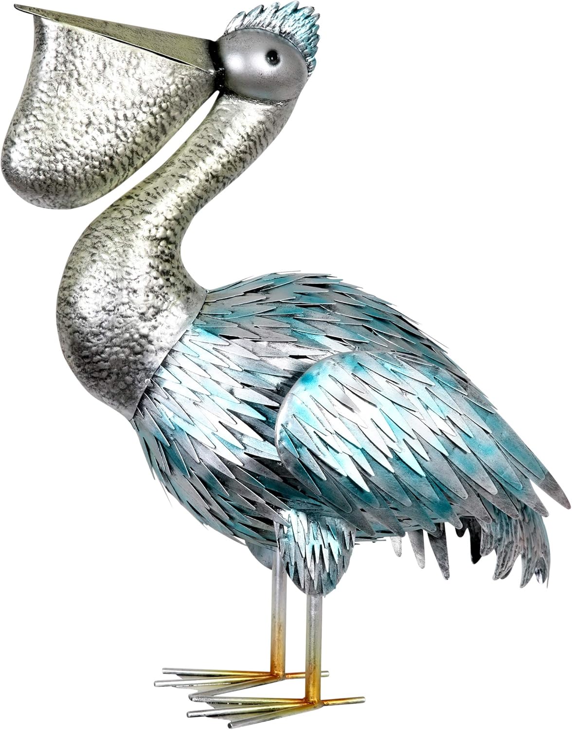 Exhart Metal Pelican Garden Statue Modern Pelican Decor