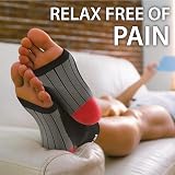 Rymora Foot Compression Socks Sleeves for Plantar Fasciitis Black Medium 21-25cm view 3