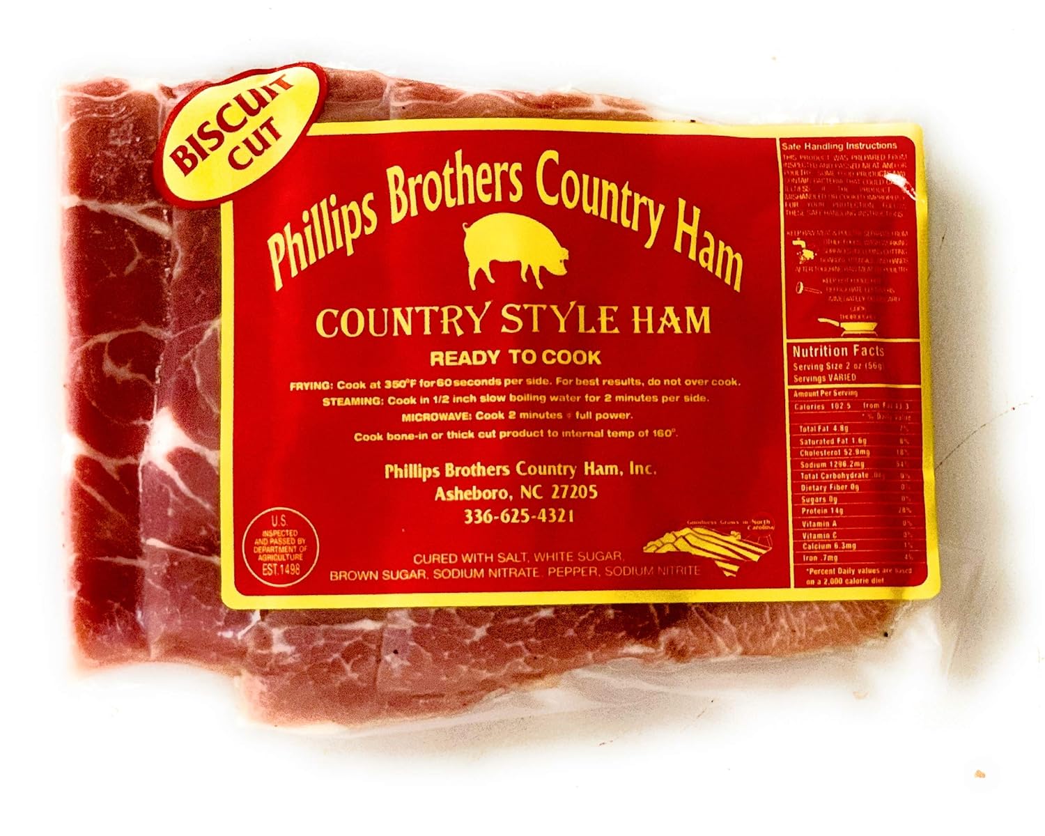 Phillips Brothers Country Hams Biscuit Cut Amazon Com Grocery Gourmet Food