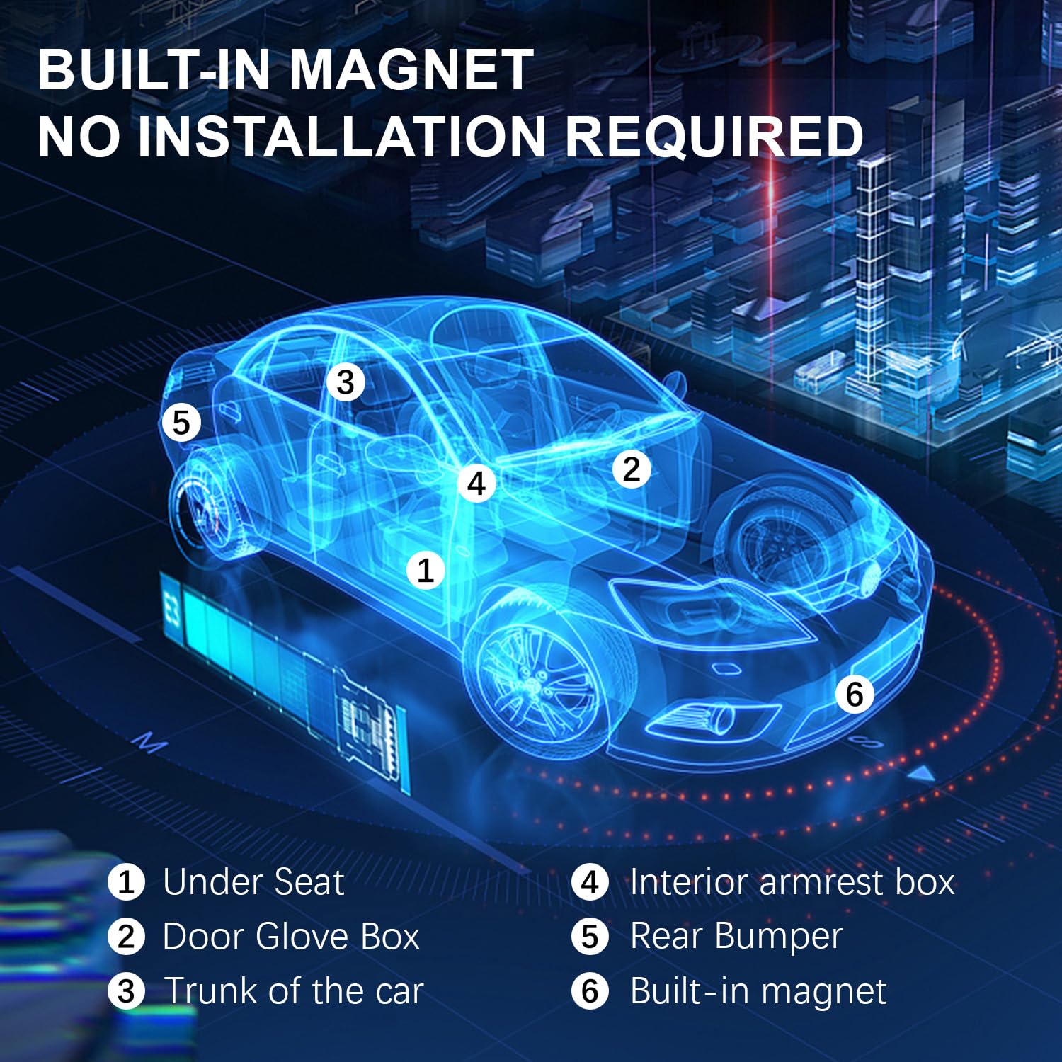 Mini GPS Tracker for Vehicles: Tracker Device for Vehicles No Subscription No Monthly Fee GPS Tracker for Car Kids Dogs Trucks Magnetic GPS Tracking Device (GF11-5)