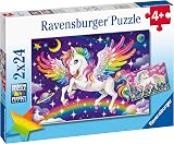 Ravensburger Unicorn & Pegasus 2x24 Pieces Puzzles for Kids 3+ Ages view 8