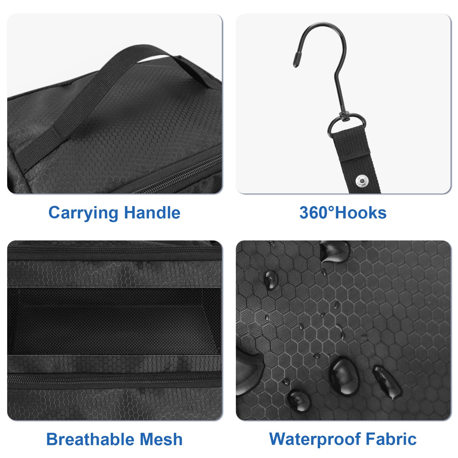Olosar Suitcase Organizer, Travel Luggage Organizer Portable Hanging Travel Shelves Collapsible Hanging Packing Cubes for Carry on Suitcase