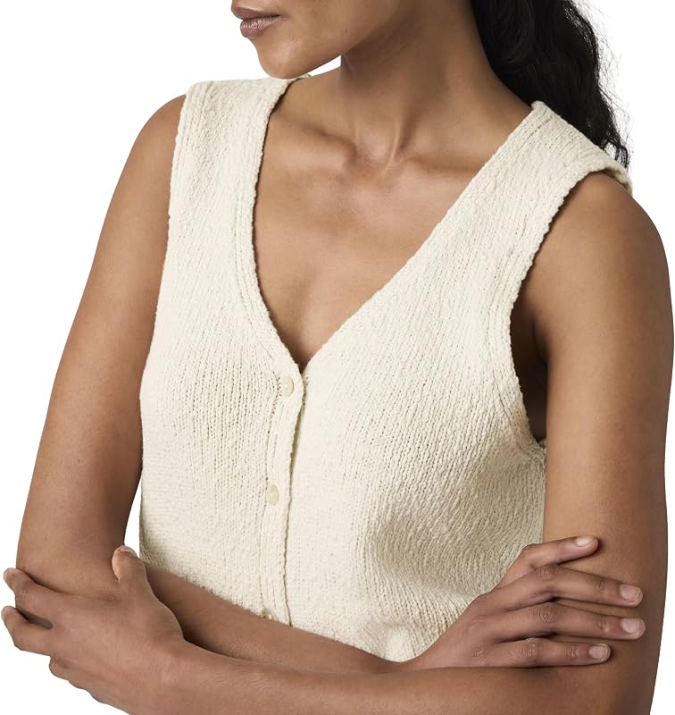 Helen Mini Boucle Vest Tofu Cotton