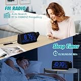 Mesqool LED Projection Alarm Clock with Dual Alarm FM Radio Temperature Humidity view 4