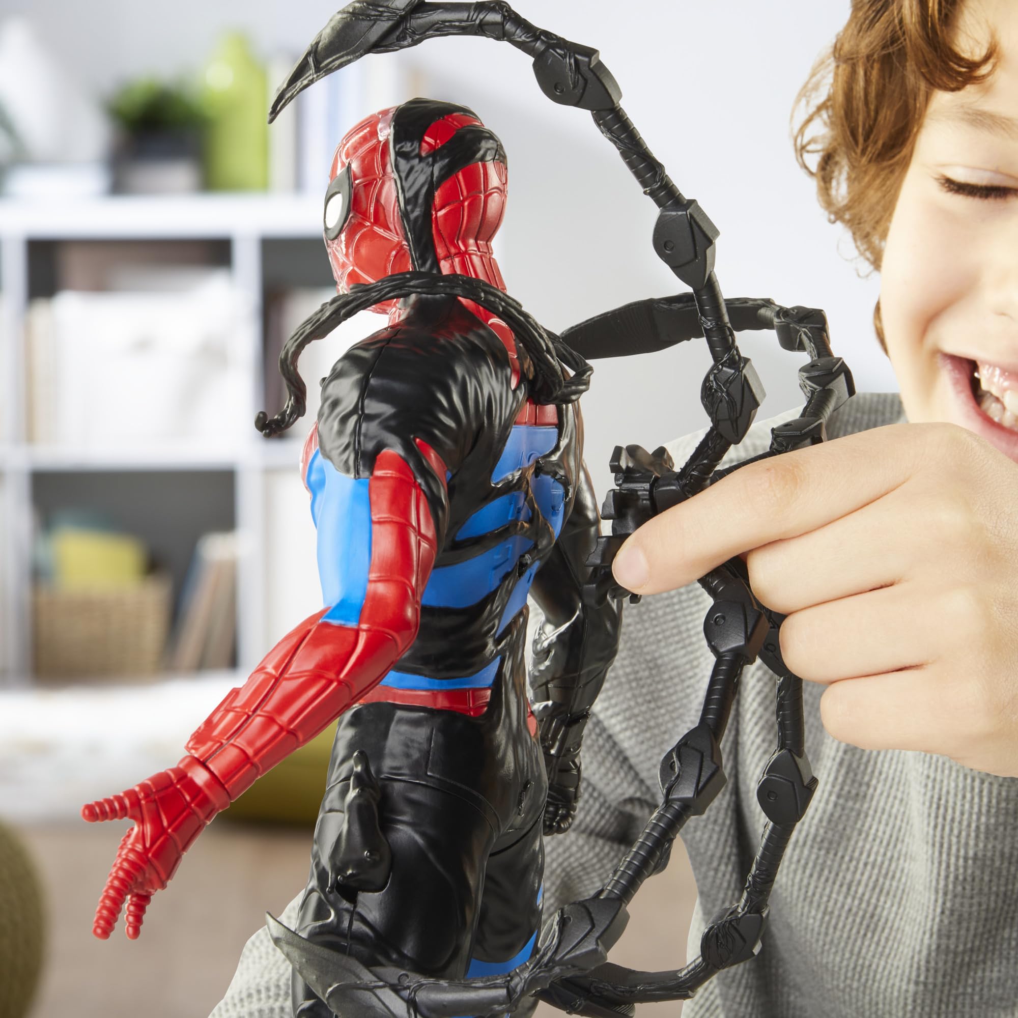 Spider-Man Marvel VenomVersus Liquid Shifter Action Figure with Accessories, 11-Inch-Scale Super Hero Toys for Kids Ages 4 and Up