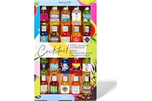 Thoughtfully Cocktails, Mix and Match Mini Sampler Cocktail Mixer Set, Vegan and Vegetarian, Tropical and Classic, Set of 20 