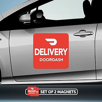 Amazon Com Ridesharetags Doordash Car Magnet Signs 18x18 Set Of 2 Doordash Accessories Doordash Sign For Car Delivery Sign For Car Doordash Magnetic Signs Delivery Magnetic Signs Doordash Gear Automotive