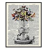 Steampunk Decor - Dirigible Poster - 8x10 Victorian