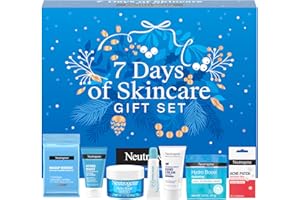 Neutrogena 7 Days of Skincare Set ($56.00 Value), Daily Skin Care Essentials – Face Wash, Facial Moisturizer, Makeup Remover Wipes, Pimple Patches & More, 7 Full & Travel Size Toiletries