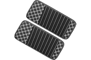 VekAuto 2pcs Car CD Visor Storage Cases Vehicle Sun Visor Organizer with 10 DVD Storage Sleeves Black with White Line Auto Ac