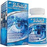 Focus Fast Brain Supplement - Improve Working Memory, Enhance Focus, Boost Cognition in as Little as 1 Hour. Caffeine/Stimulant Free Nootropic