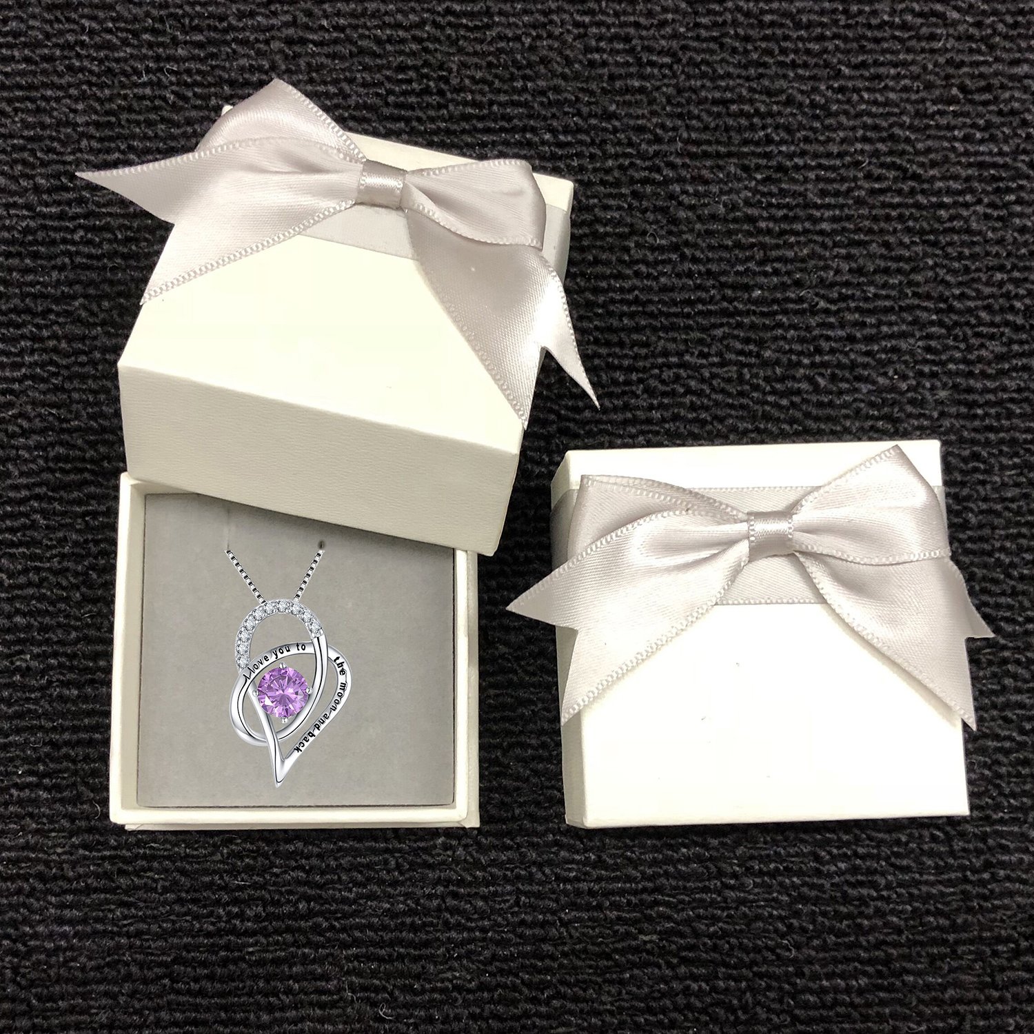 CEINTER Kette DamenIch Liebe Dich bis zum Mond und Zurück 925 Sterling Silber Damen Ketten Anhanger für Mode Frauen ,Kette Silber 45cm