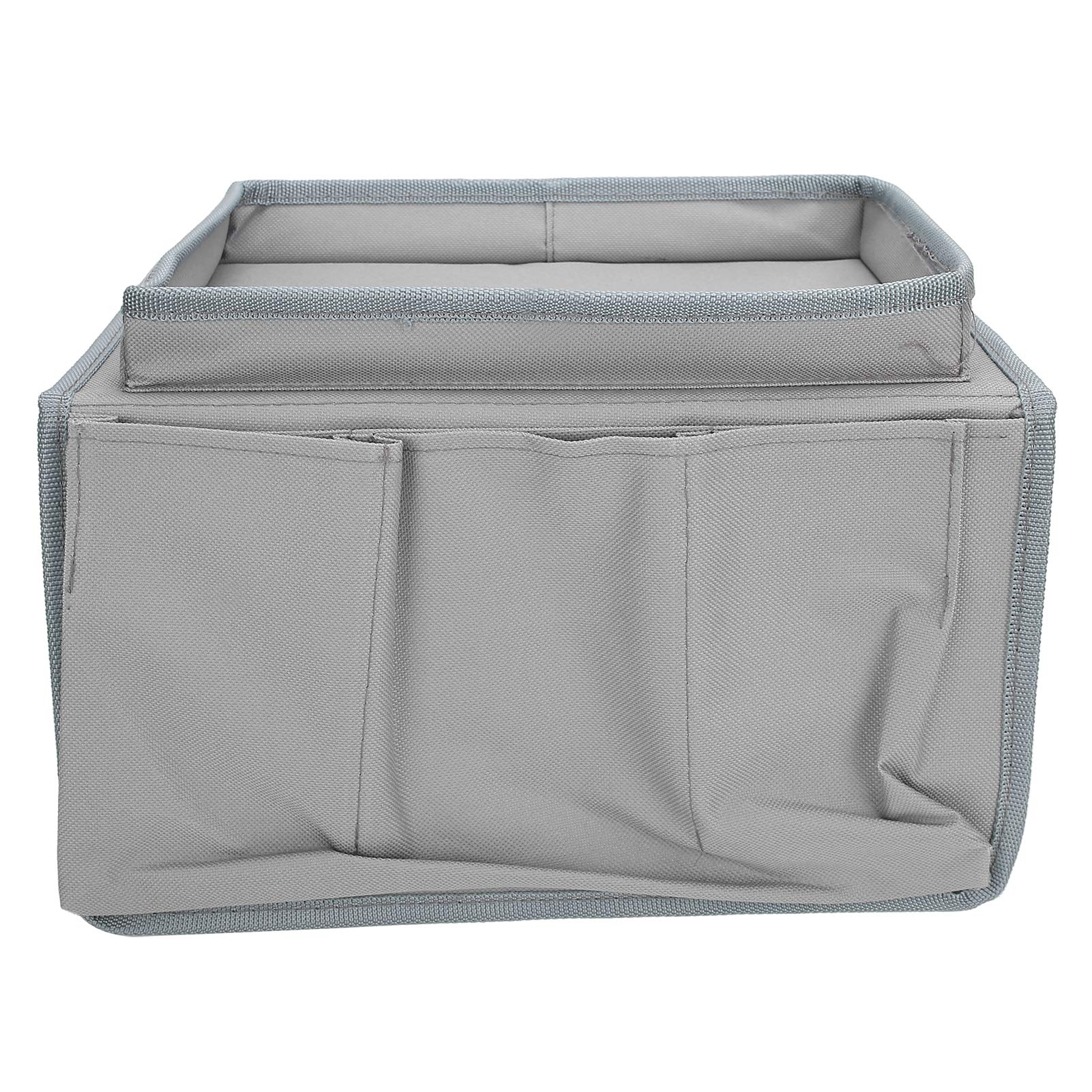 Ejoyous Sofa Armrest Organizer, 4 Pockets Couch Bag for TV Remote Control, Oxford Cloth Armchair Storage with Cup Holder Tray (Gray)