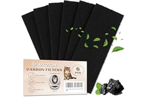 LUXOTON 6 Pack Carbon Filters Compatible with Litter-Robot 3 - Durable Filter Replacement for Litter-Robot Carbon Filters for Absorbing Odors Control Damp from Pets, Keep Home Fresh, Compatible Accessories