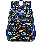 Ryushoyo Kids Backpack for Kindergarten Preschool Boys Backpack Kids School Bags Child Lightweight Elementary School Bookbags Cute Gifts Dinosaur Blue Black