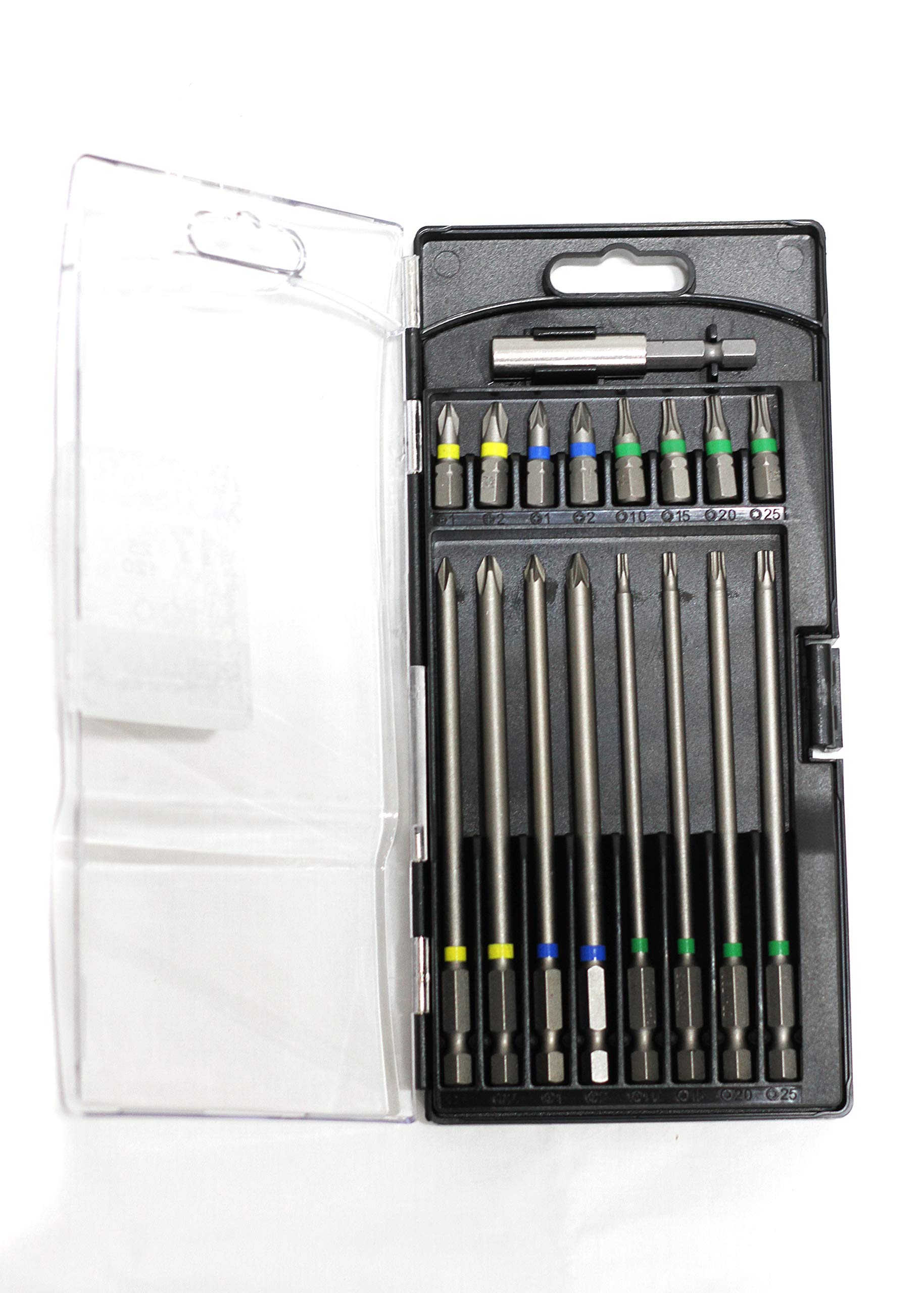 TIVOLY 11501570038 L25 & L120mm Screw Bit Set (17 Piece), Grey