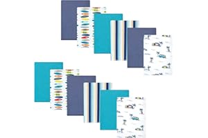 Hudson Baby Unisex Baby Cotton Flannel Burp Cloths Bundle, Surfer Dude, One Size