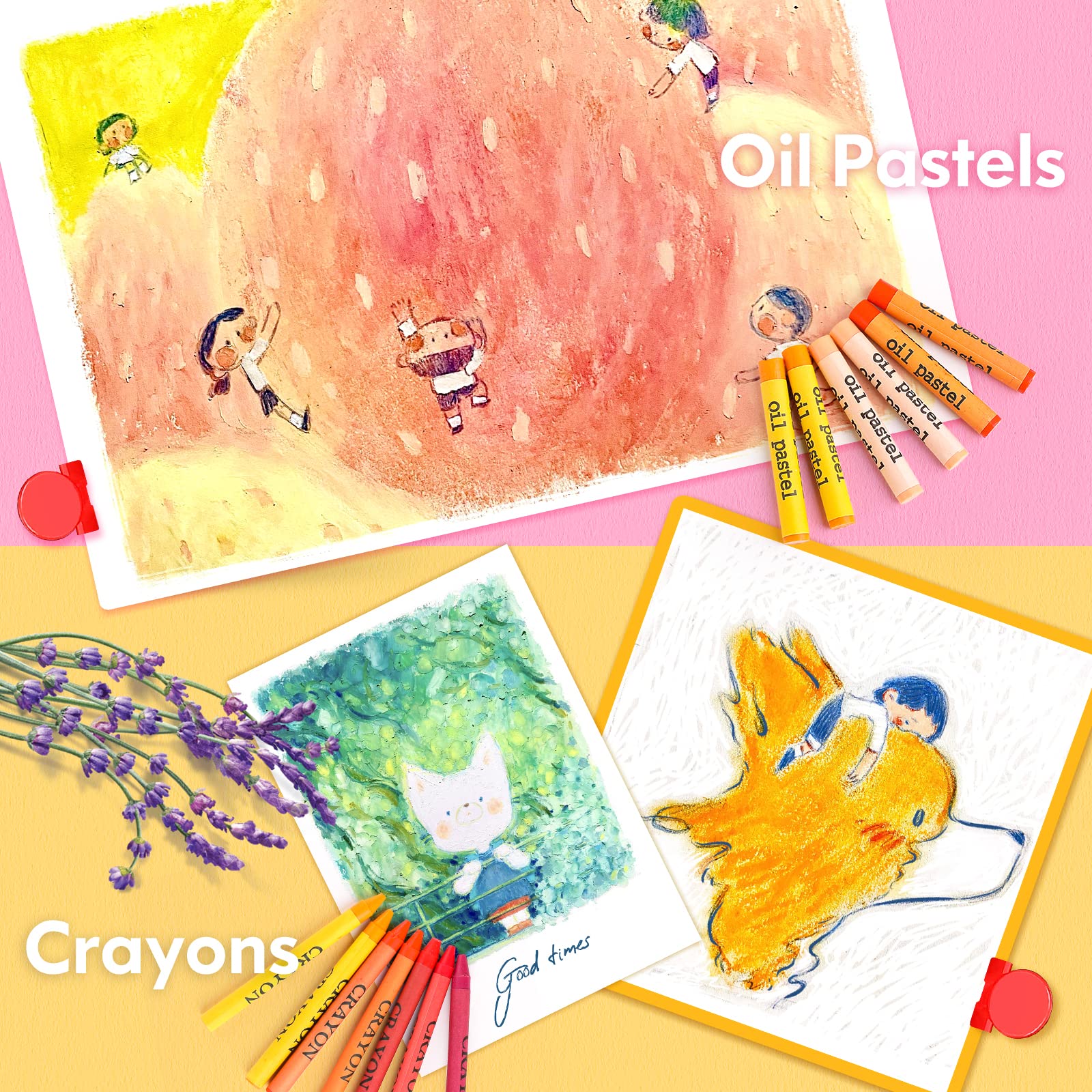 Soucolor Easter Gifts for Kids Teens Girls Boys Ages 4, 6, 8, 10, 12, 283 Pieces Drawing Set Art Kits with Trifold Easel, 2 Drawing Pads, 1 Kids Activity Coloring Book, Crayons, Pastels, Watercolor