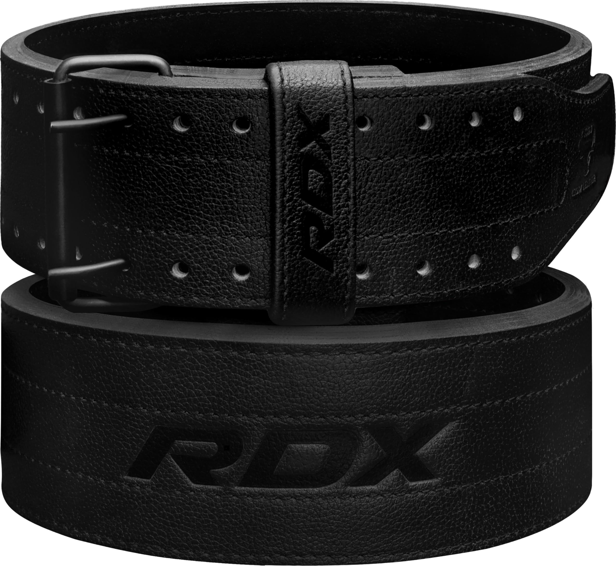 RDX IPF Compliant Powerlifting Belt 13mm and 10mm, USAPL USPA and IPL Competition Level Genuine Leather 4” Gym Belt for Heavy Weight Lifting Deadlift Squats and Strongman Strength Training, Men Women