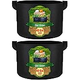 Gardzen 2-Pack 40 Gallon Grow Bags, Aeration Fabric Pots with Handles, Pot for Plants