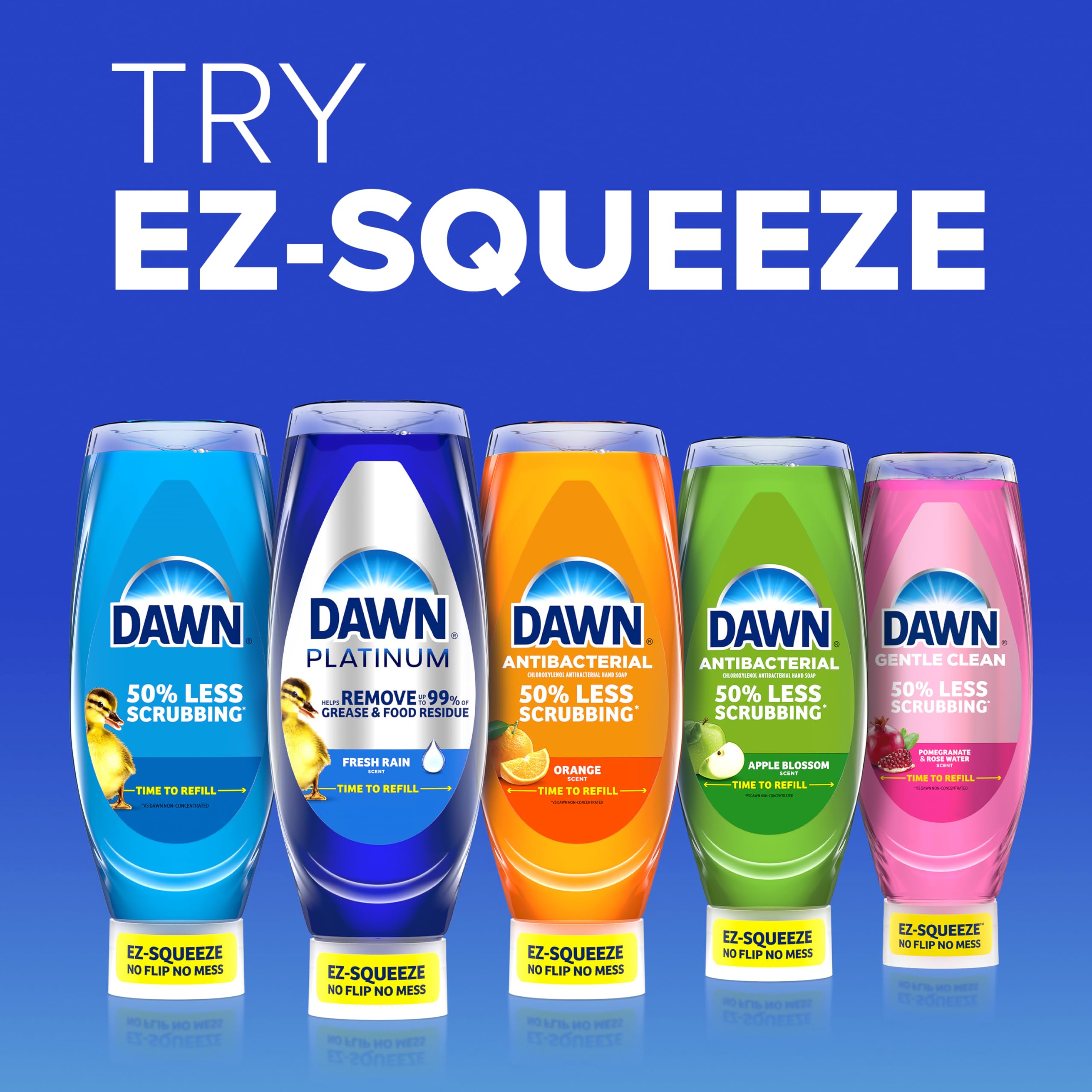 Dawn Ultra EZ-Squeeze Dish Soap, Dishwashing Liquid, Original, 3x22oz