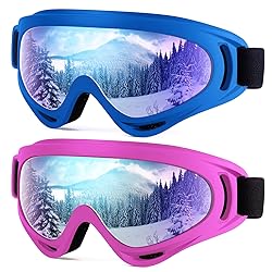 Dizywiee 2-Pack Kids Ski Goggles, Snowboard Goggles