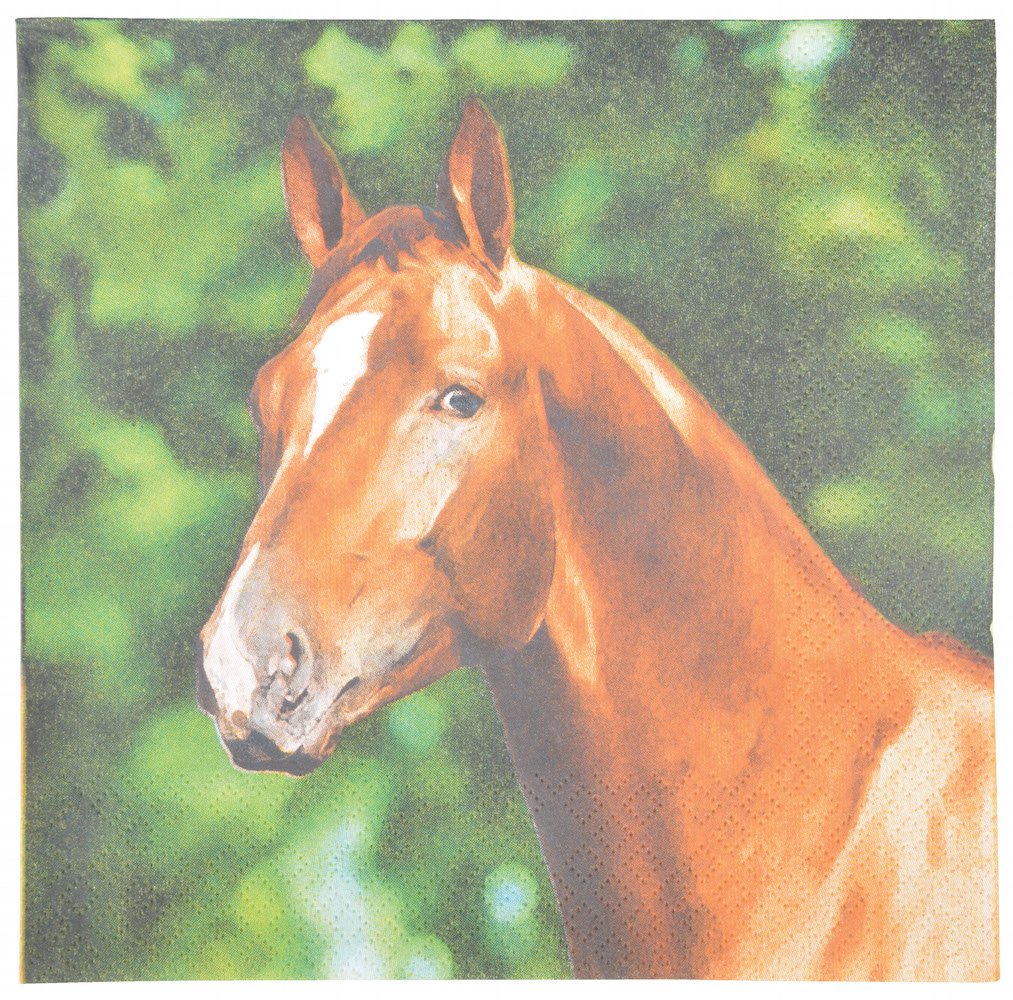 Esschert Design TP181 Horse Paper Napkins - Brown,33x33x0.1 cm