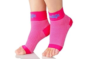 Dowellife Plantar Fasciitis Socks, Ankle Brace Compression Support Sleeves & Arch Support, Foot Compression Sleeves, Ease Swelling, Achilles Tendonitis, Heel Spurs for Men & Women (Pink L)