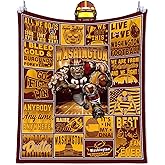 Football Blanket Gifts for Men 50" X 60", City Football Lovers Fan Gifts Merch Gear Suff Sports Fan Throw Blankets for Sofa Bed Bedroom Living Room Burgundy