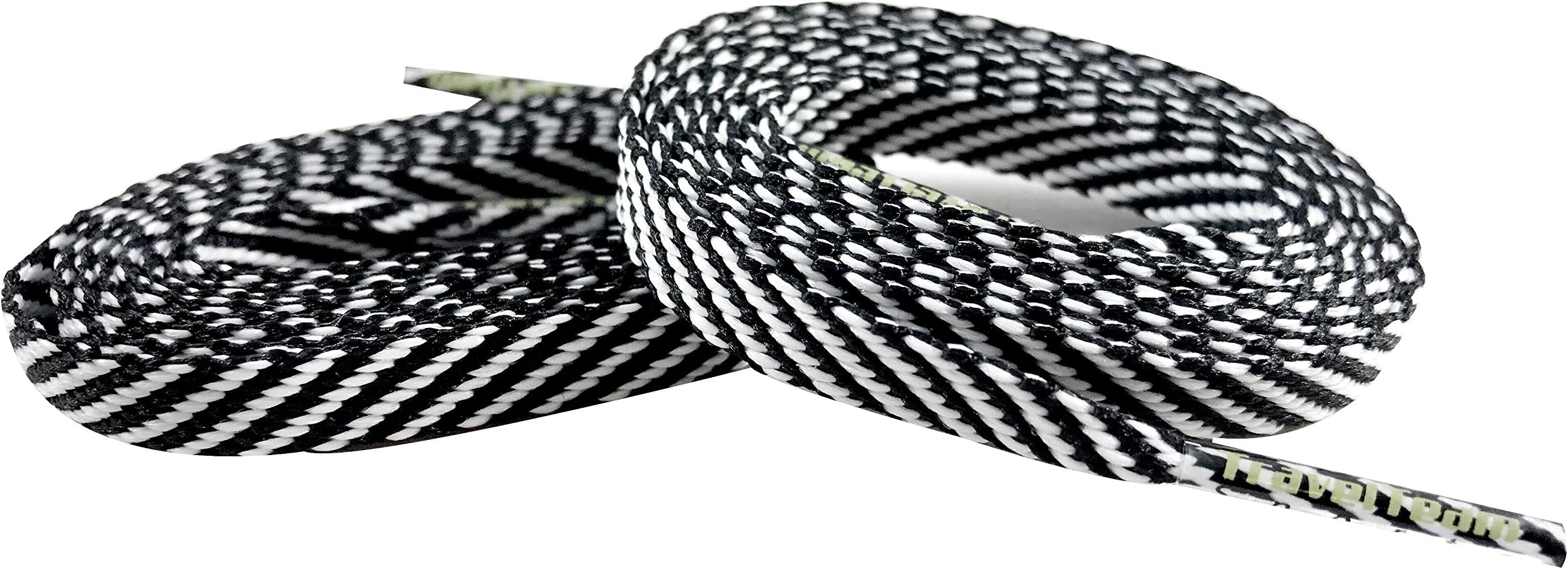 Team Color Laces - (1pair) Flat, Striped, Two-Color Shoelaces
