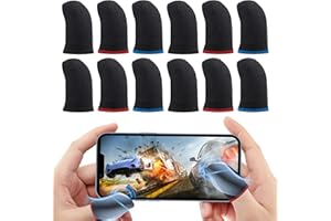 JAYDEAR 30PCS Gaming Finger Sleeves, Fiber Gaming Finger Sleeves Sweatproof Anti-Slip Gaming Finger Cover Breathable Thumb Gloves, Finger Gloves for Gaming Compatible with All Touchscreen Devices