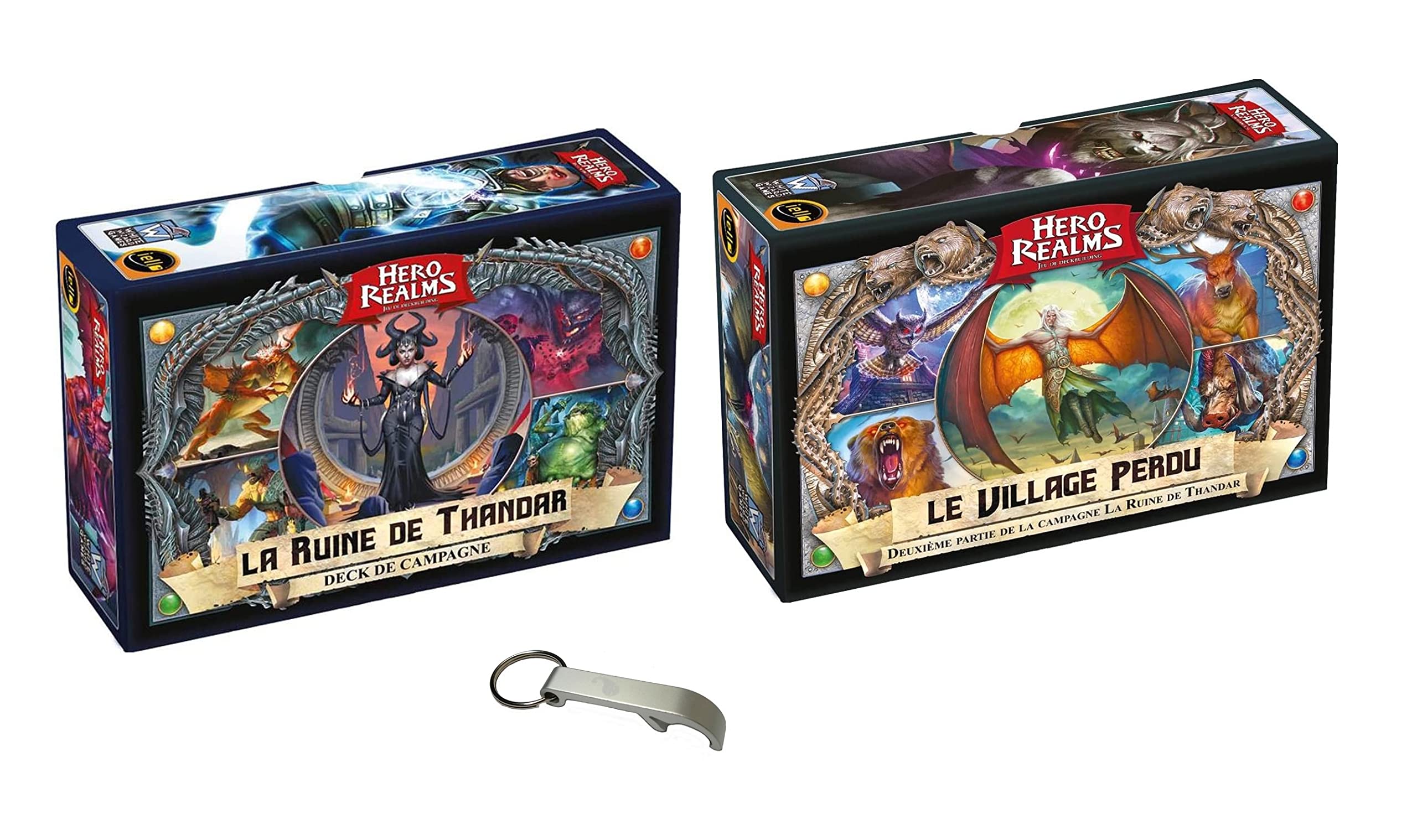 Blumie Shop Hero Realms Set in French: The Ruin of Thandar + The Lost Village + 1 Bottle Opener — image 1