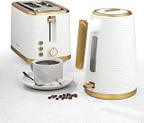 Salter Palermo Kettle and Toaster Set 1.7 L 2-Slice White/Gold 3kW/930W view 3