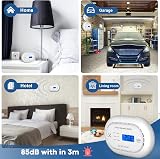 XINDUM Carbon Monoxide Detector with LCD Display 10 Year Battery White view 8