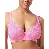 HSIA Minimizer Bras for Women Full Coverage Lace Plus Size Underwire Unlined Mesh Bra for Big Busted