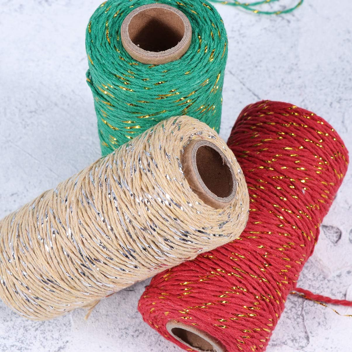 VOSAREA 3pcs Cotton Rope Rope Rope Ribbon Cord Cord for Christmas Gift