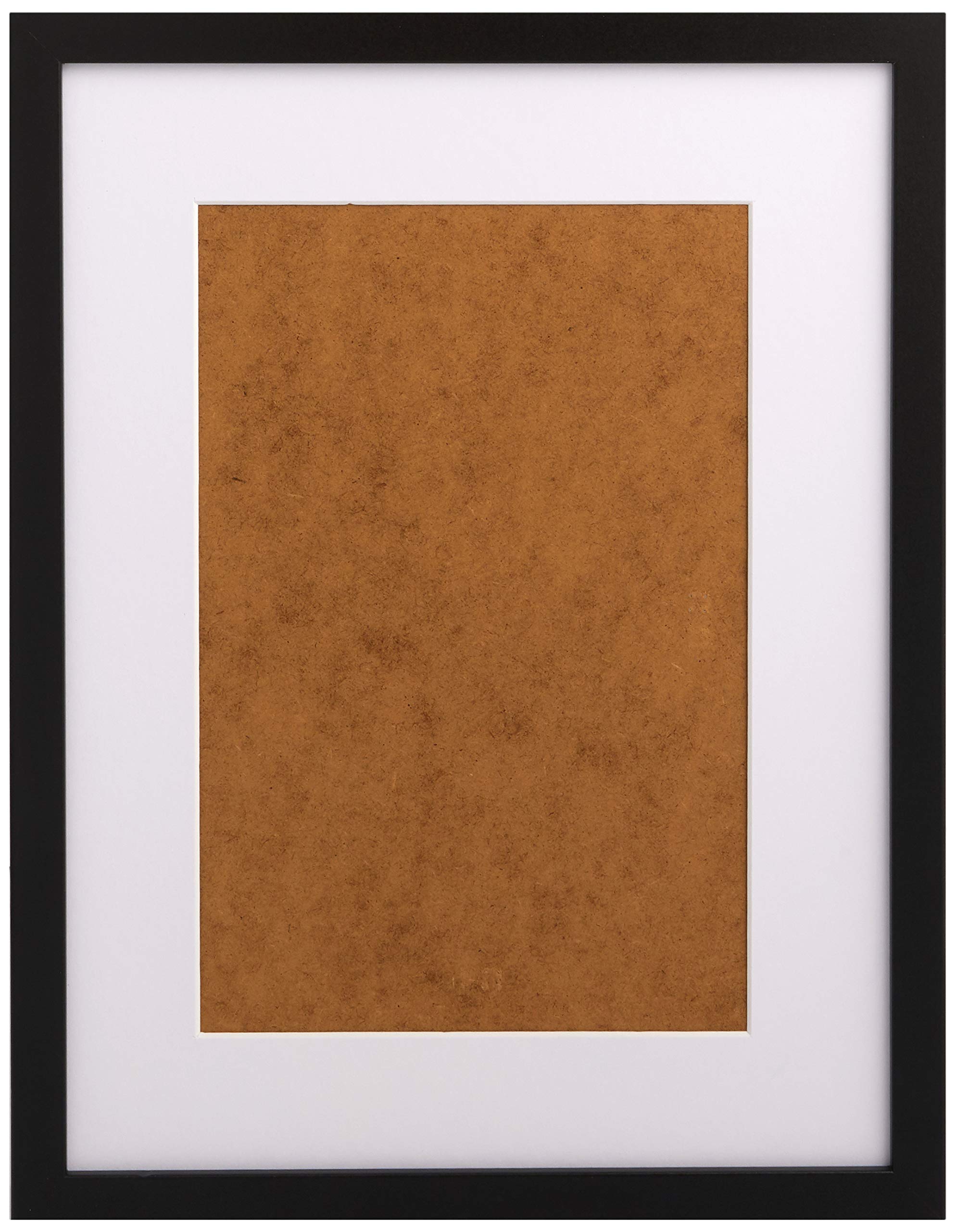 Frame Company Allington Black 16x12 inch Frame With White Mount For Image 12x8 inch *Choice of sizes* Fitted with Real Glass — image 1