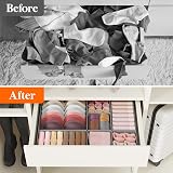 Lifewit 12 Pack Drawer Organisers Foldable Fabric Chest Dividers Light Grey view 7