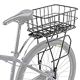CXWXC Rear Bike Rack with Basket - Bike Cargo Rack