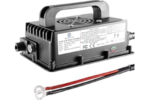 Eliumsync 800W Lead Acid Battery Charger 48 Volt 15 AMP O-Type Terminal-M8 Golf Carts EZGO, Club Car, Yamaha