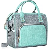 IDEATECH Large Insulated Lunch Bag for Women -12L Adult Lunch Box Wide Opening with Shoulder Strap - Leakproof Cooler Tote Bag for Office Work, Picnic & Travel, Cute Gifts for Women, Mom (Teal)